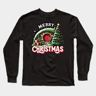 Merry Christmas - Enchanted Circular Door - Fantasy Christmas Long Sleeve T-Shirt